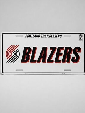 Portland Trailblazers Vintage Metal License Plate. New!